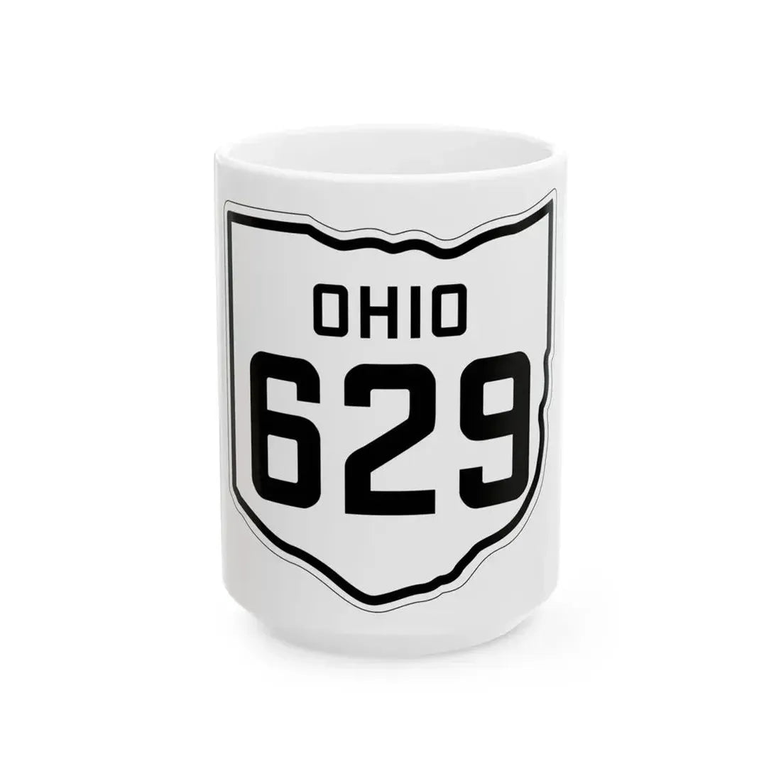 OH-629 1927 (Ohio) (Road Sign) White Coffee Mug 15oz - Go Mug Yourself