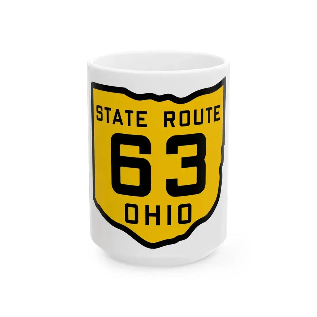 OH-63 1920 (Ohio) (Road Sign) White Coffee Mug 15oz - Go Mug Yourself