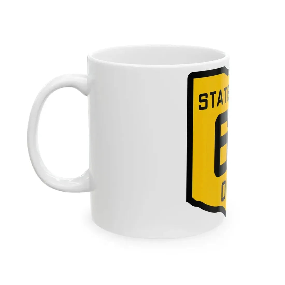 OH-63 1920 (Ohio) (Road Sign) White Coffee Mug - Go Mug Yourself