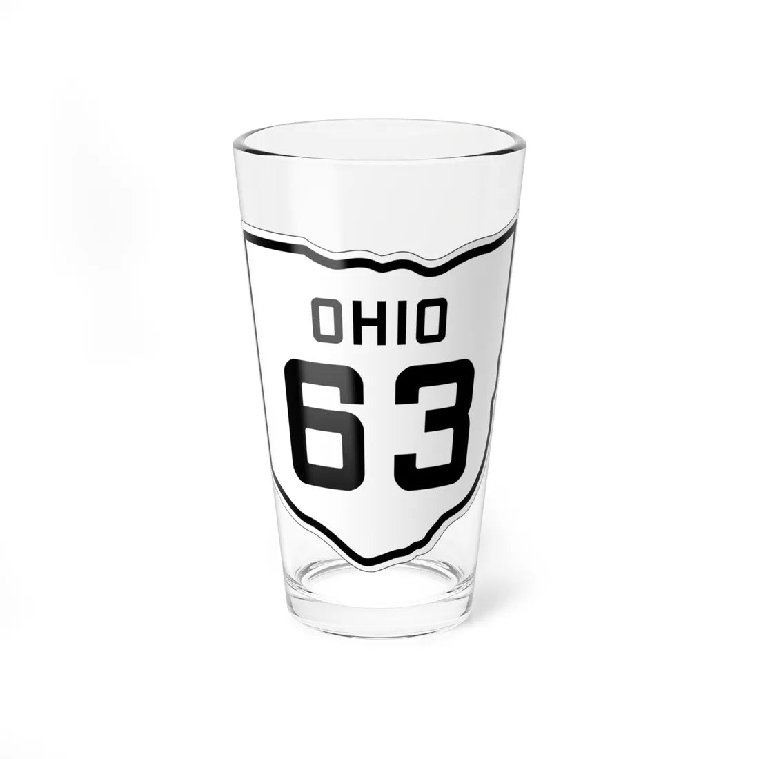OH-63 1927 (Ohio) (Road Sign) Pint Glss 16oz 16oz - Go Mug Yourself