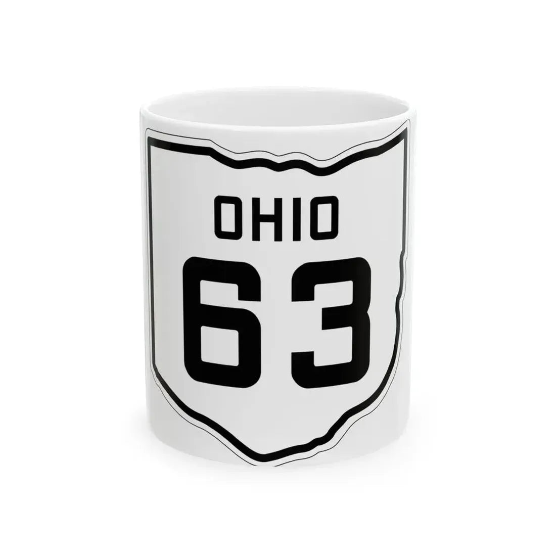 OH-63 1927 (Ohio) (Road Sign) White Coffee Mug 11oz - Go Mug Yourself