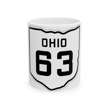OH-63 1927 (Ohio) (Road Sign) White Coffee Mug 11oz - Go Mug Yourself