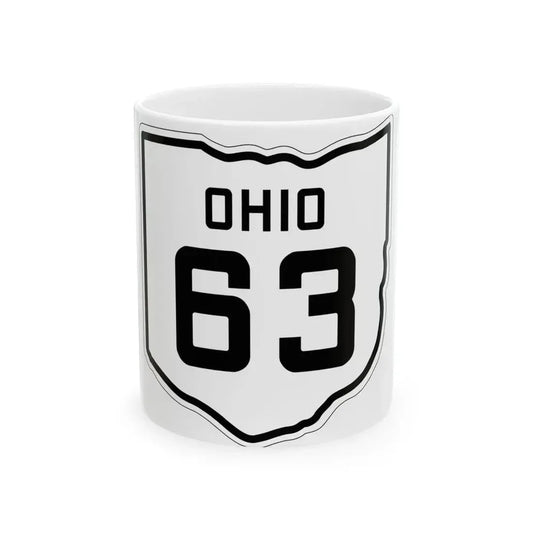 OH-63 1927 (Ohio) (Road Sign) White Coffee Mug 11oz - Go Mug Yourself