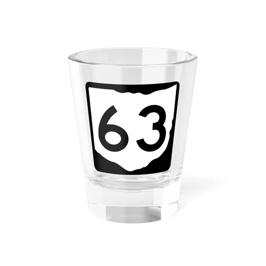 OH-63 (Ohio) (Road Sign) Shot Glass 1.5oz 1.5oz - Go Mug Yourself