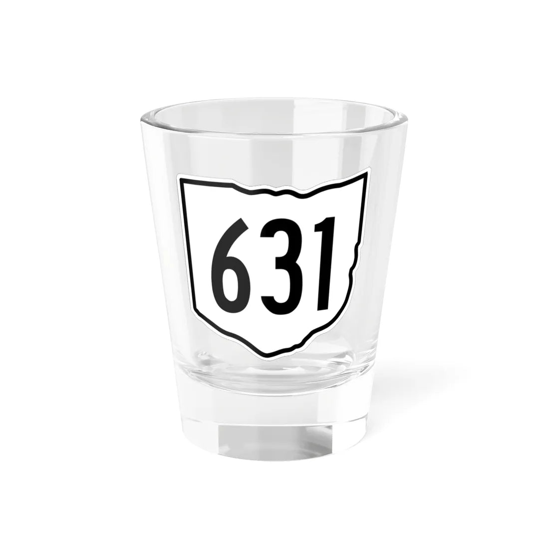 OH-631 1960 (Ohio) (Road Sign) Shot Glass 1.5oz 1.5oz - Go Mug Yourself