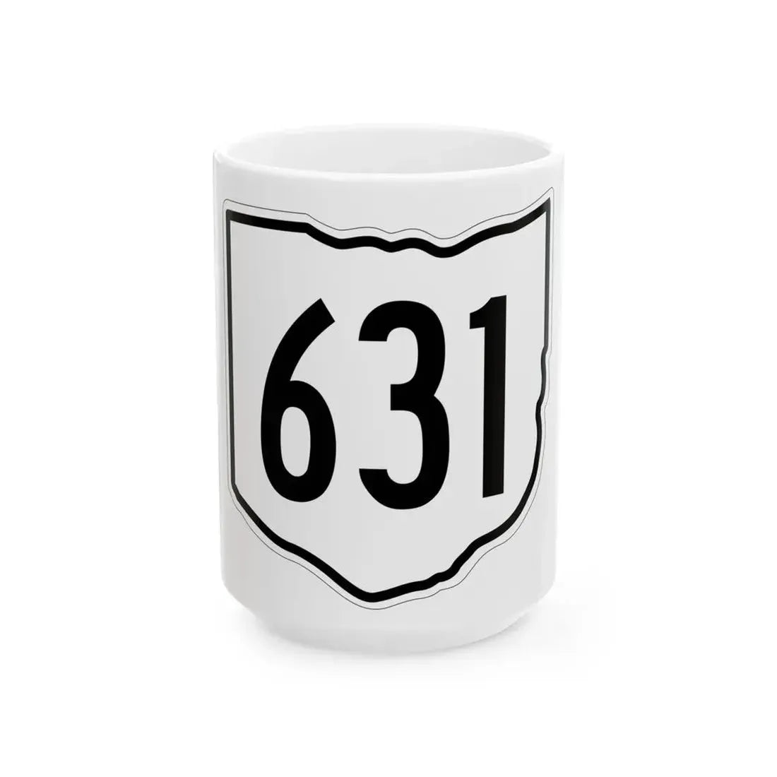 OH-631 1960 (Ohio) (Road Sign) White Coffee Mug 15oz - Go Mug Yourself