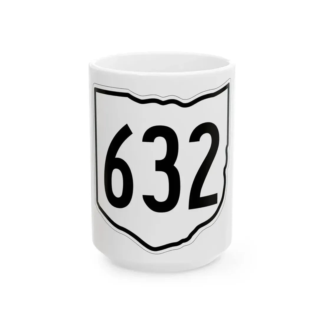 OH-632 1960 (Ohio) (Road Sign) White Coffee Mug 15oz - Go Mug Yourself
