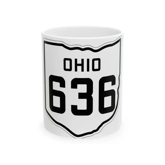OH-636 1927 (Ohio) (Road Sign) White Coffee Mug 11oz - Go Mug Yourself