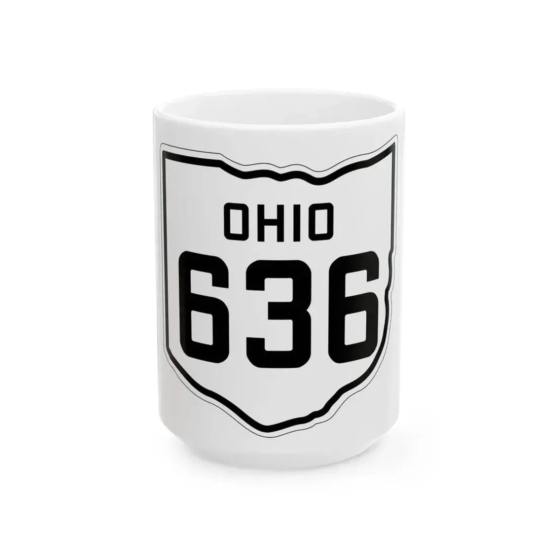 OH-636 1927 (Ohio) (Road Sign) White Coffee Mug 15oz - Go Mug Yourself