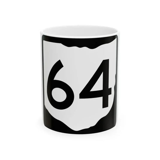 OH-64 (Ohio) (Road Sign) White Coffee Mug 11oz - Go Mug Yourself