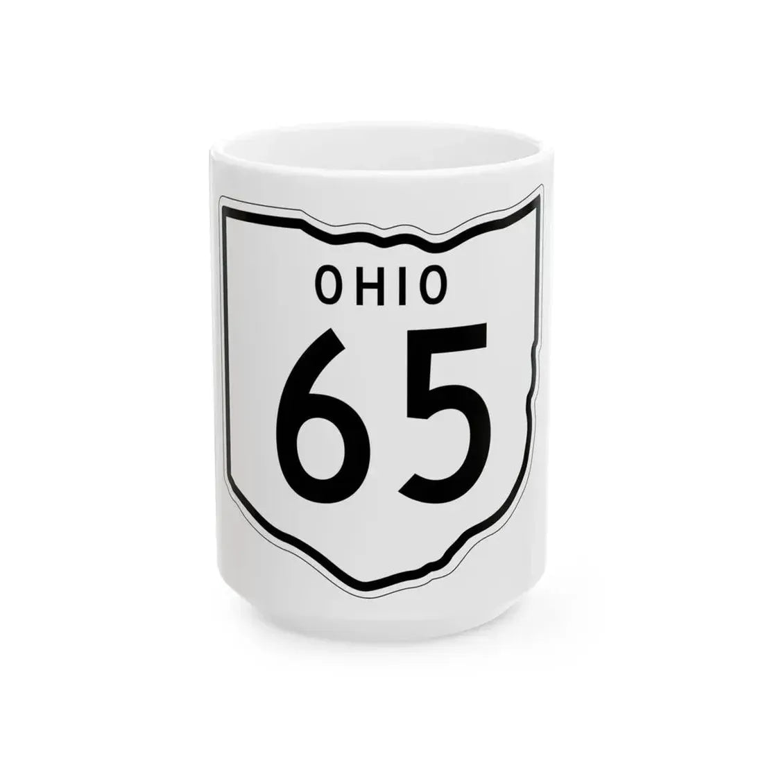 OH-65 1948 (Ohio) (Road Sign) White Coffee Mug 15oz - Go Mug Yourself