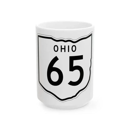 OH-65 1948 (Ohio) (Road Sign) White Coffee Mug 15oz - Go Mug Yourself