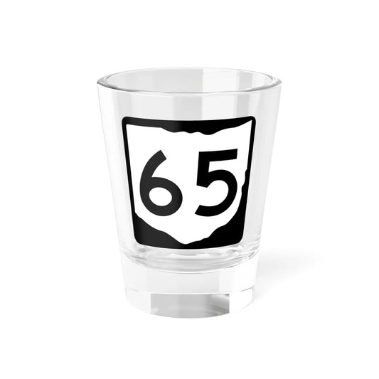 OH-65 (Ohio) (Road Sign) Shot Glass 1.5oz 1.5oz - Go Mug Yourself