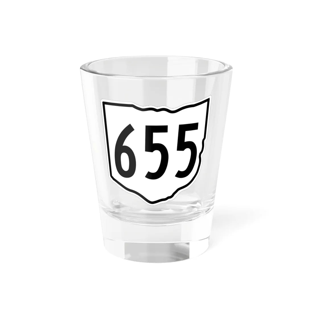 OH-655 1960 (Ohio) (Road Sign) Shot Glass 1.5oz 1.5oz - Go Mug Yourself