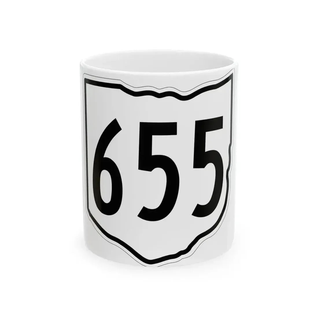OH-655 1960 (Ohio) (Road Sign) White Coffee Mug 11oz - Go Mug Yourself