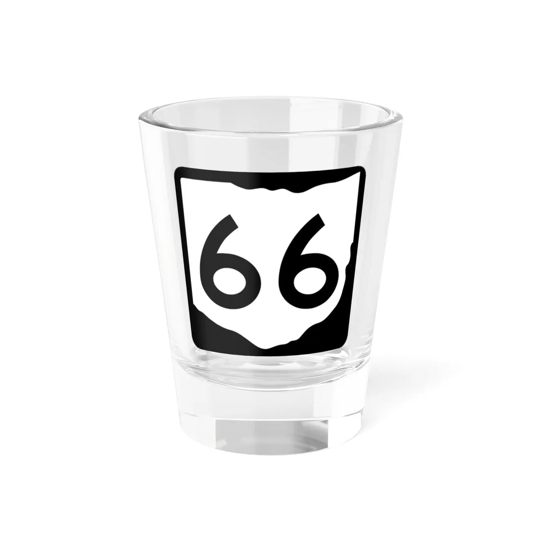 OH-66 (Ohio) (Road Sign) Shot Glass 1.5oz 1.5oz - Go Mug Yourself