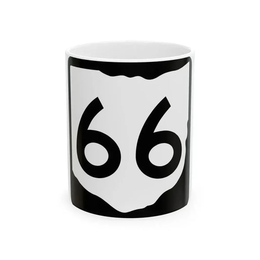 OH-66 (Ohio) (Road Sign) White Coffee Mug 11oz - Go Mug Yourself