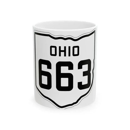 OH-663 1927 (Ohio) (Road Sign) White Coffee Mug 11oz - Go Mug Yourself