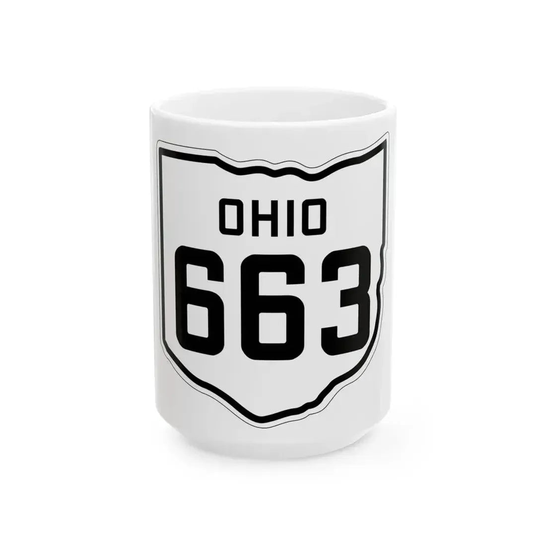 OH-663 1927 (Ohio) (Road Sign) White Coffee Mug 15oz - Go Mug Yourself