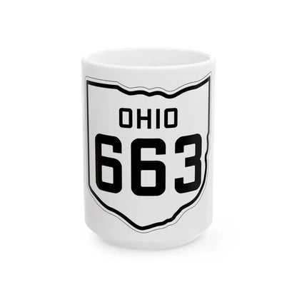 OH-663 1927 (Ohio) (Road Sign) White Coffee Mug 15oz - Go Mug Yourself