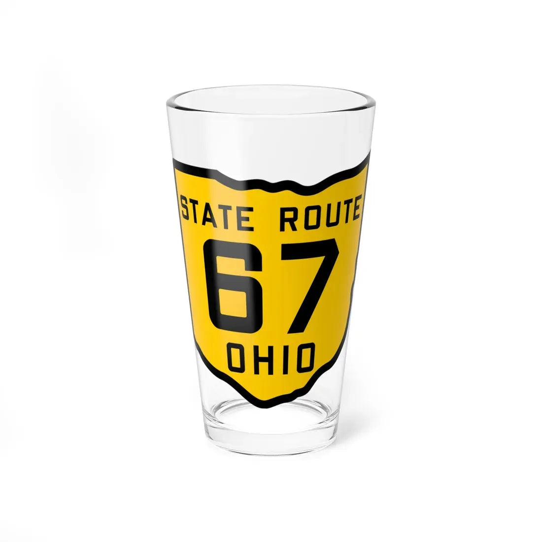 OH-67 1920 (Ohio) (Road Sign) Pint Glass 16oz 16oz - Go Mug Yourself