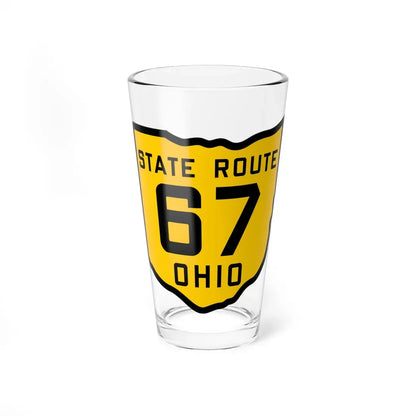 OH-67 1920 (Ohio) (Road Sign) Pint Glass 16oz 16oz - Go Mug Yourself