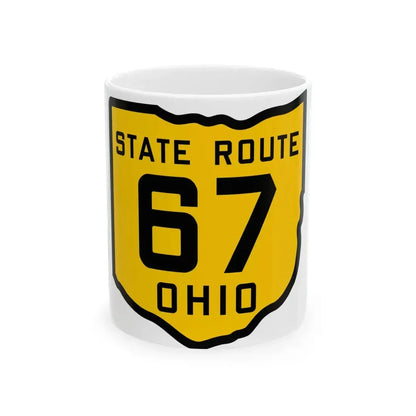 OH-67 1920 (Ohio) (Road Sign) White Coffee Mug 11oz - Go Mug Yourself