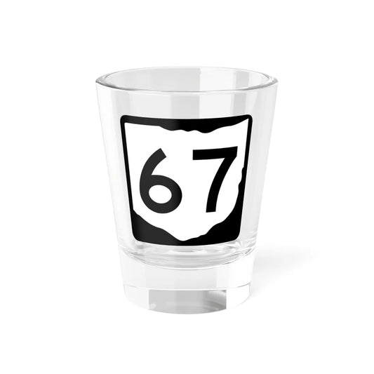 OH-67 (Ohio) (Road Sign) Shot Glass 1.5oz 1.5oz - Go Mug Yourself