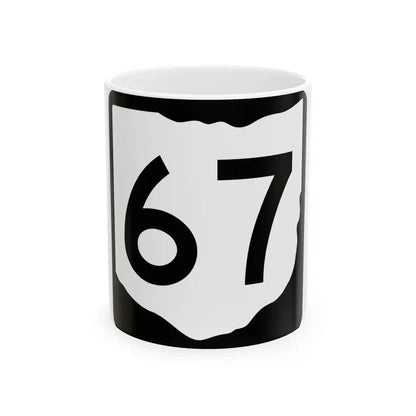 OH-67 (Ohio) (Road Sign) White Coffee Mug 11oz - Go Mug Yourself