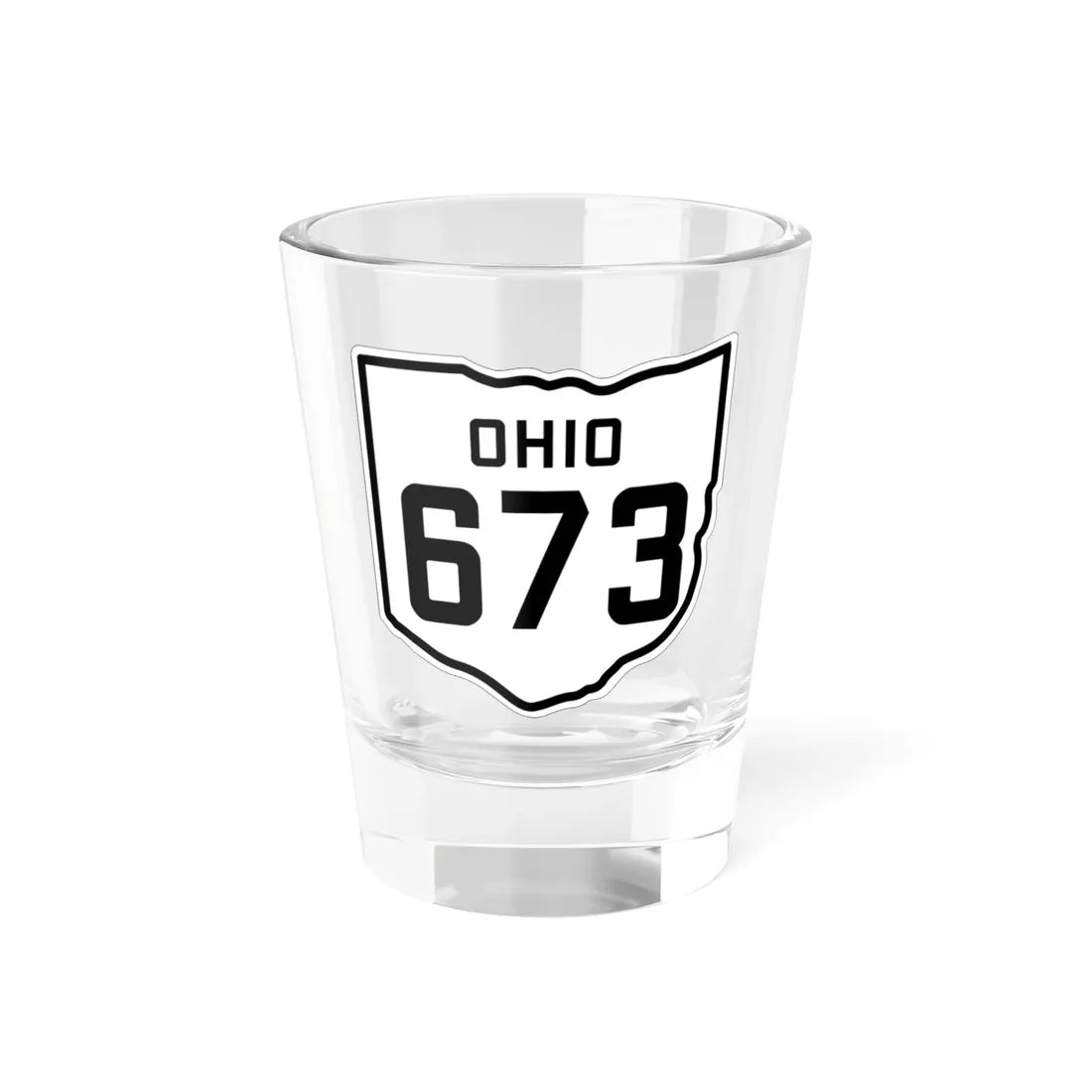 OH-673 1927 (Ohio) (Road Sign) Shot Glass 1.5oz 1.5oz - Go Mug Yourself