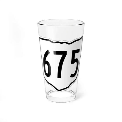 OH-675 1960 (Ohio) (Road Sign) Pint Glass 16oz 16oz - Go Mug Yourself