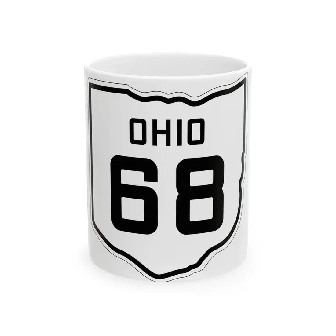 OH-68 1927 (Ohio) (Road Sign) White Coffee Mug 11oz - Go Mug Yourself