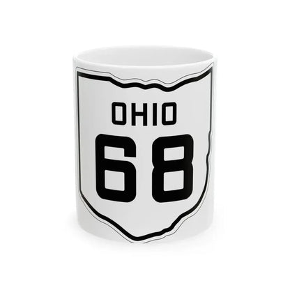 OH-68 1927 (Ohio) (Road Sign) White Coffee Mug 11oz - Go Mug Yourself