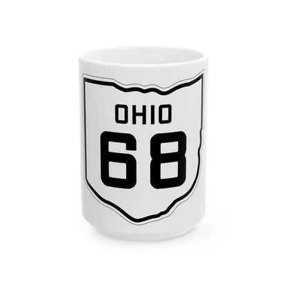 OH-68 1927 (Ohio) (Road Sign) White Coffee Mug 15oz - Go Mug Yourself