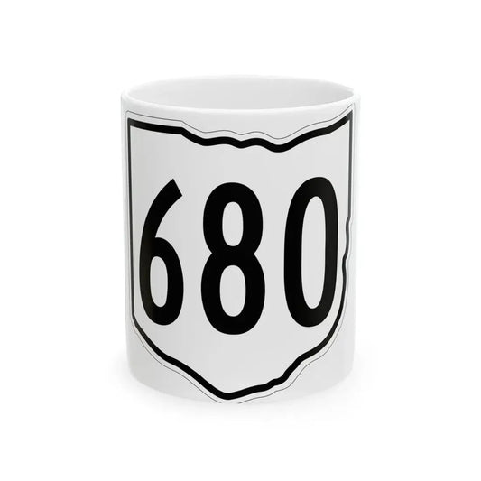 OH-680 1960 (Ohio) (Road Sign) White Coffee Mug 11oz - Go Mug Yourself
