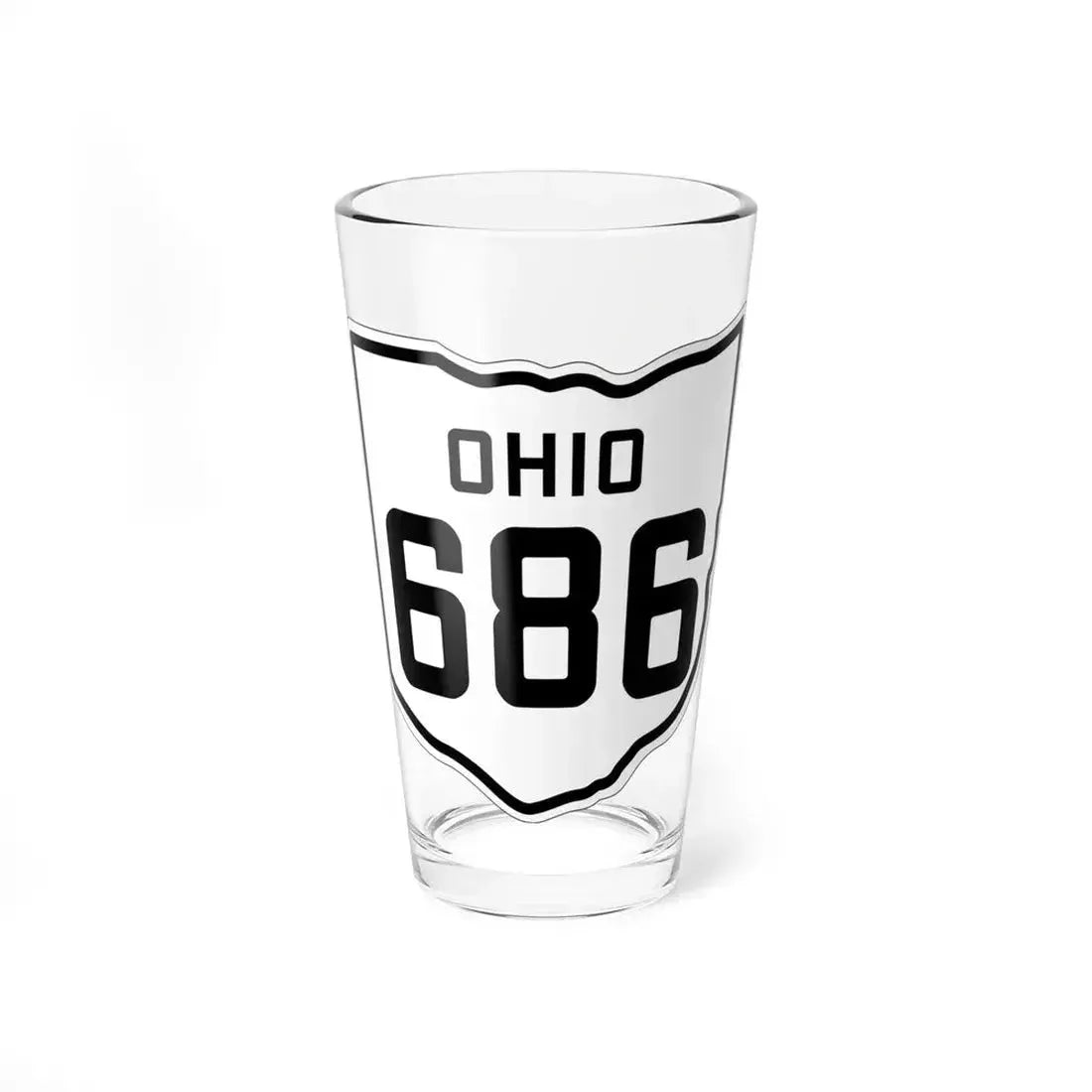 OH-686 1927 (Ohio) (Road Sign) Pint Glass 16oz 16oz - Go Mug Yourself