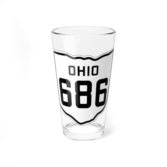 OH-686 1927 (Ohio) (Road Sign) Pint Glass 16oz 16oz - Go Mug Yourself