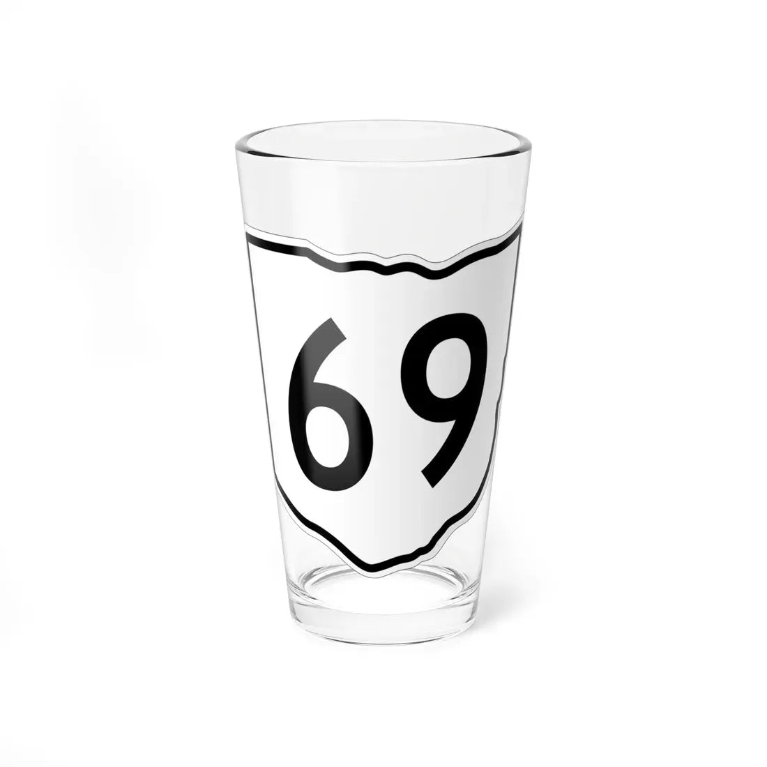 OH-69 1960 (Ohio) (Road Sign) Pint Glass 16oz 16oz - Go Mug Yourself