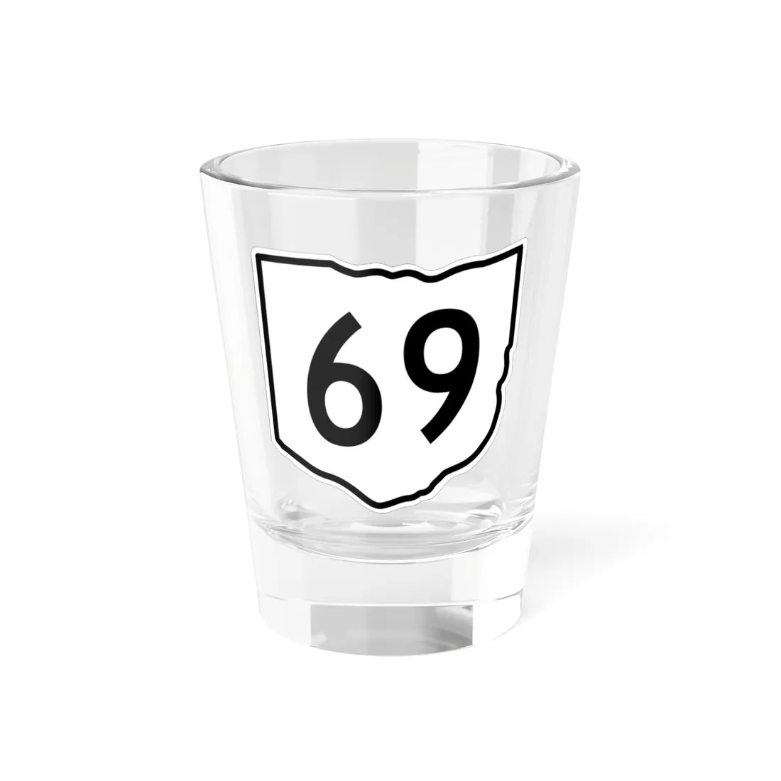 OH-69 1960 (Ohio) (Road Sign) Shot Glass 1.5oz 1.5oz - Go Mug Yourself