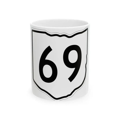 OH-69 1960 (Ohio) (Road Sign) White Coffee Mug 11oz - Go Mug Yourself