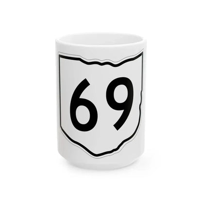 OH-69 1960 (Ohio) (Road Sign) White Coffee Mug 15oz - Go Mug Yourself