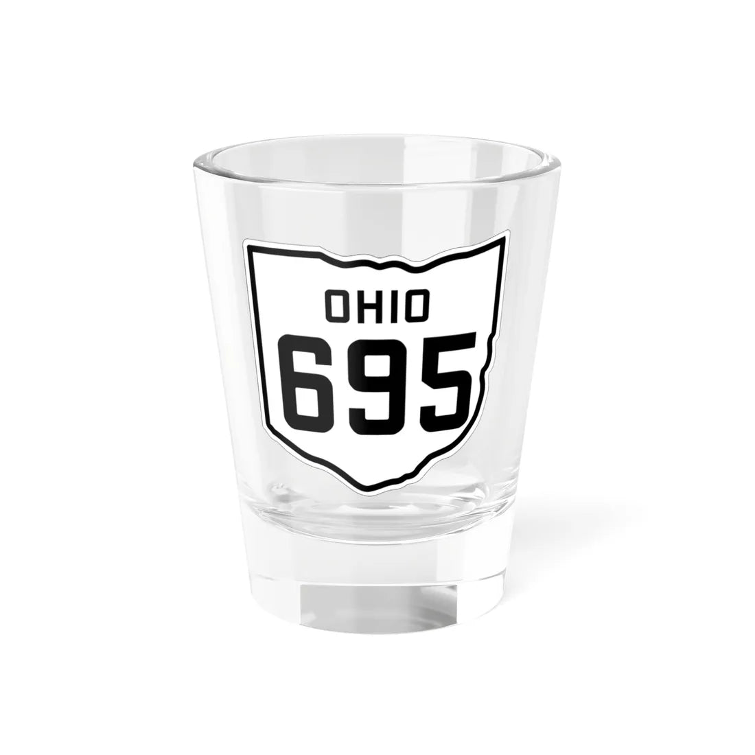 OH-695 1927 (Ohio) (Road Sign) Shot Glass 1.5oz 1.5oz - Go Mug Yourself