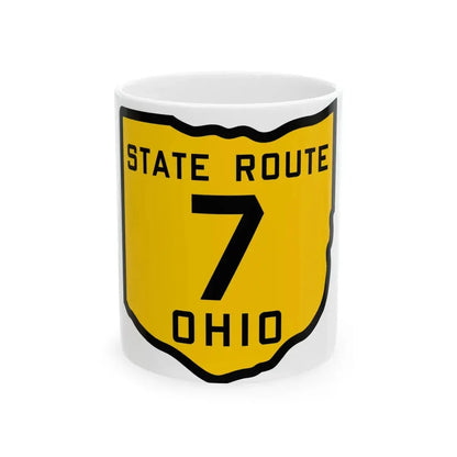 OH-7 1920 (Ohio) (Road Sign) White Coffee Mug 11oz - Go Mug Yourself