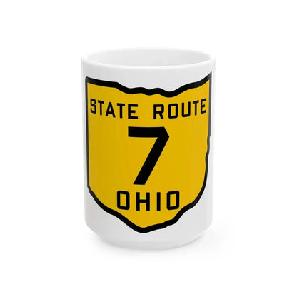 OH-7 1920 (Ohio) (Road Sign) White Coffee Mug 15oz - Go Mug Yourself