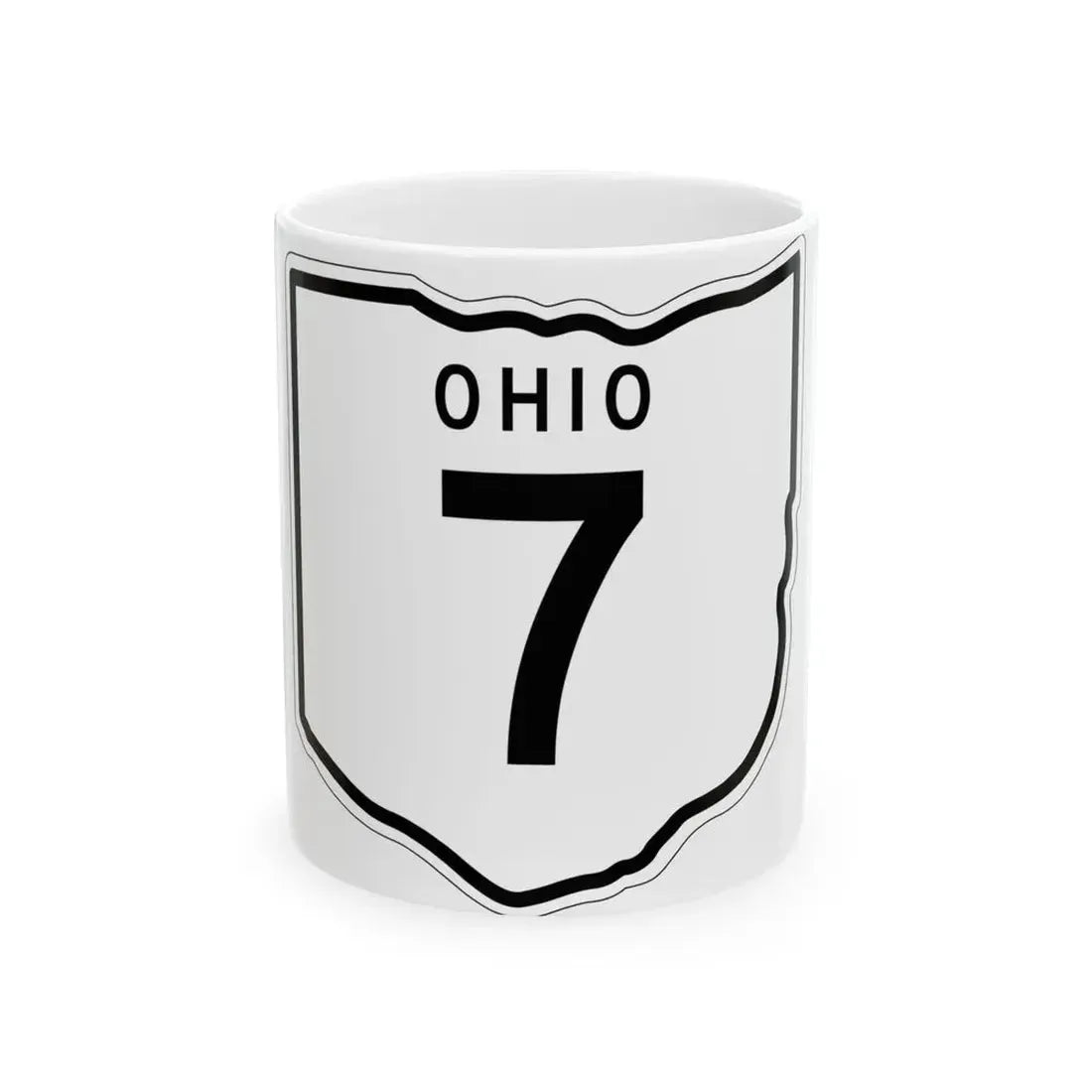 OH-7 1948 (Ohio) (Road Sign) White Coffee Mug 11oz - Go Mug Yourself