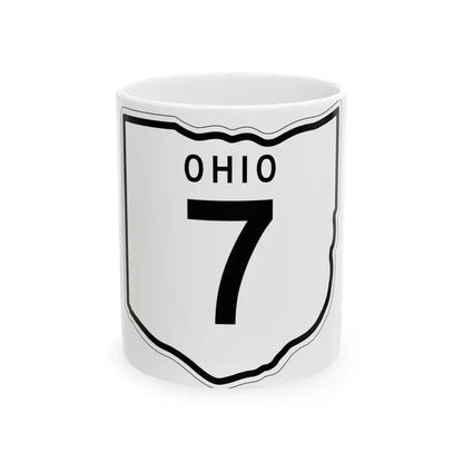 OH-7 1948 (Ohio) (Road Sign) White Coffee Mug 11oz - Go Mug Yourself