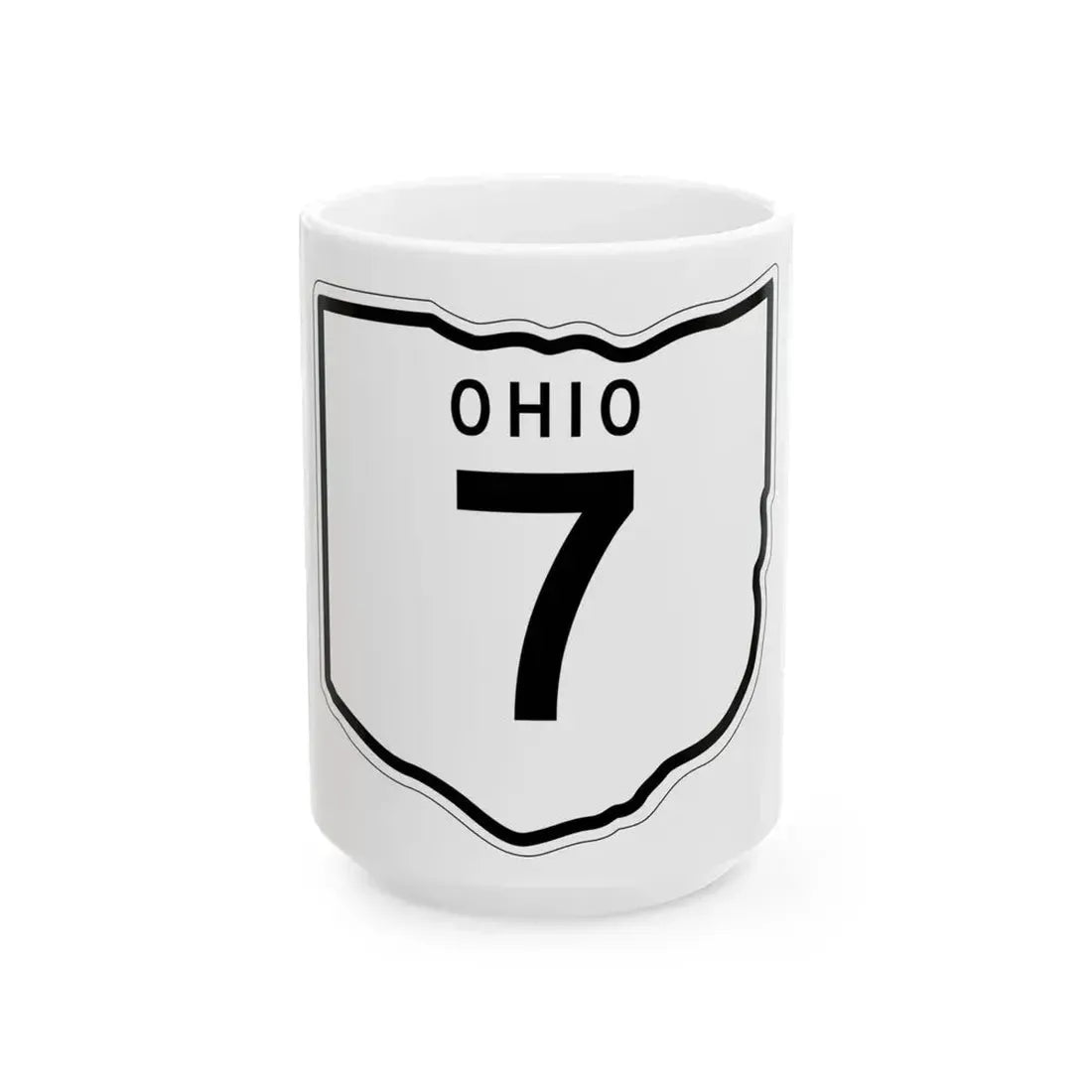 OH-7 1948 (Ohio) (Road Sign) White Coffee Mug 15oz - Go Mug Yourself