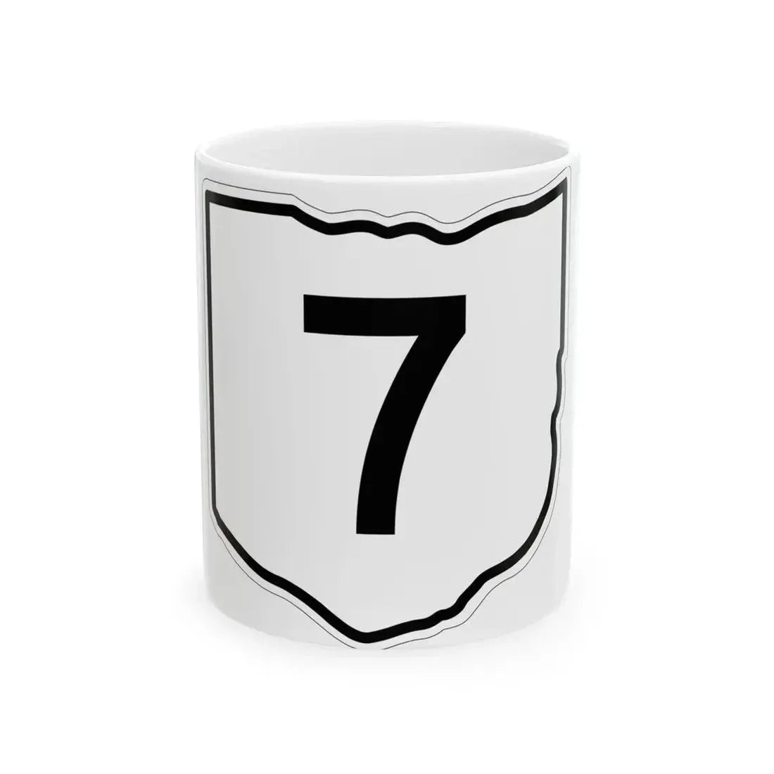 OH-7 1960 (Ohio) (Road Sign) White Coffee Mug 11oz - Go Mug Yourself