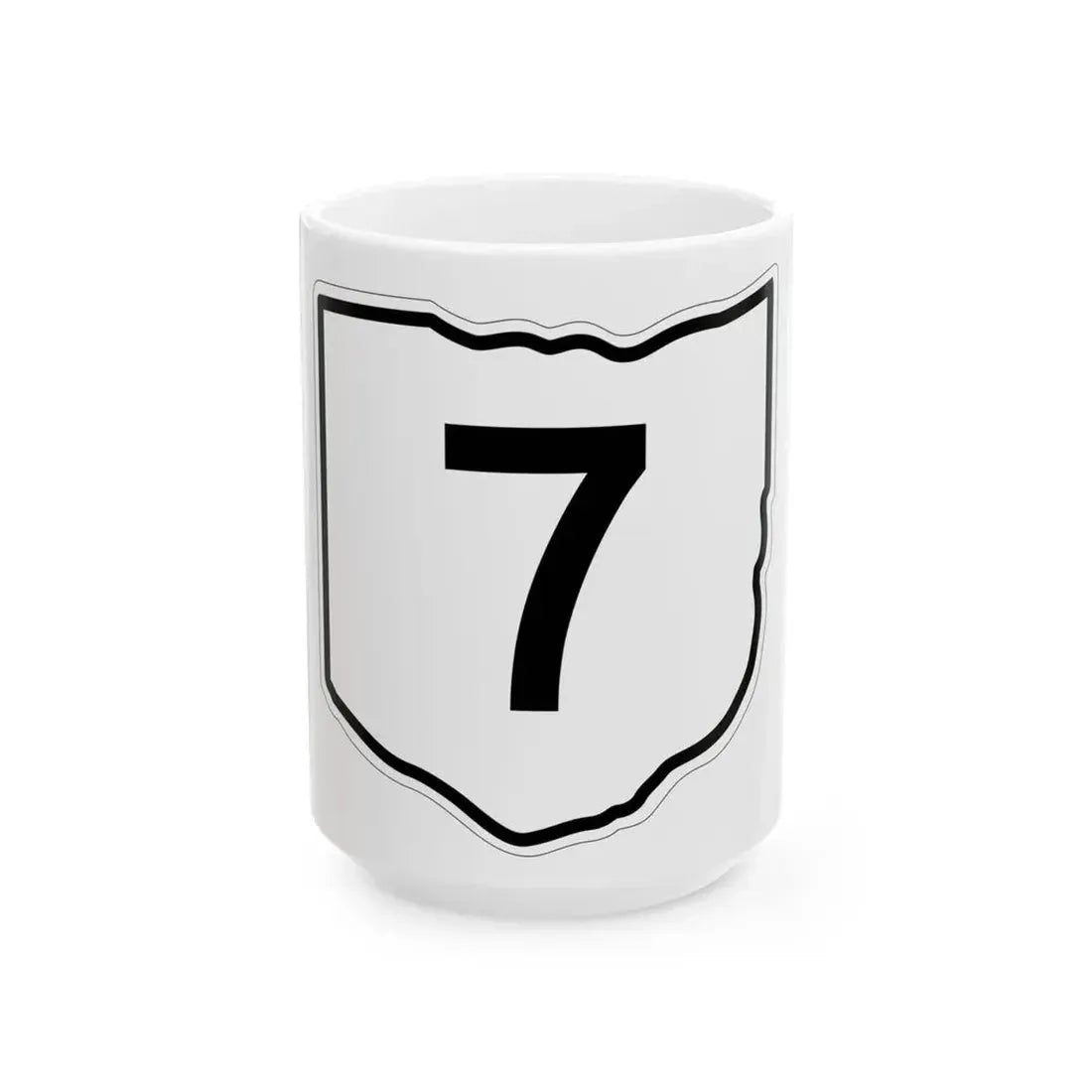 OH-7 1960 (Ohio) (Road Sign) White Coffee Mug 15oz - Go Mug Yourself