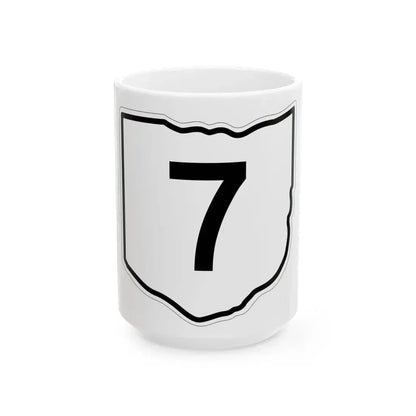 OH-7 1960 (Ohio) (Road Sign) White Coffee Mug 15oz - Go Mug Yourself